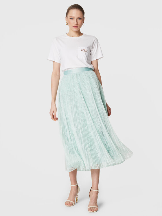 TWINSET TWINSET Fustă plisată 231TP2691 Verde Relaxed Fit