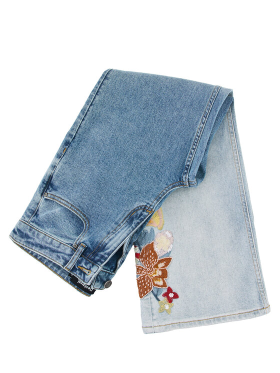 Desigual Desigual Jeansy Coco 26SWDD20 Niebieski Straight Fit