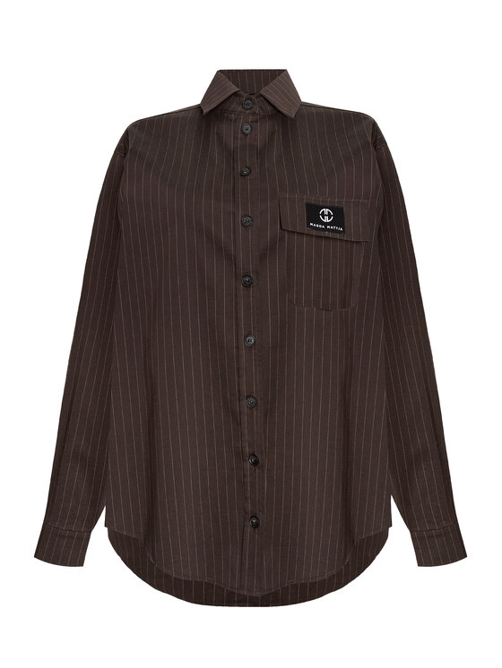 Magda Matyja Magda Matyja Koszula Roberta Shirt Brązowy Slim Fit