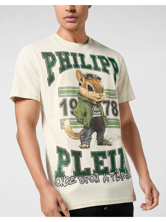 PHILIPP PLEIN PHILIPP PLEIN T-shirt 26225 Beige Regular Fit