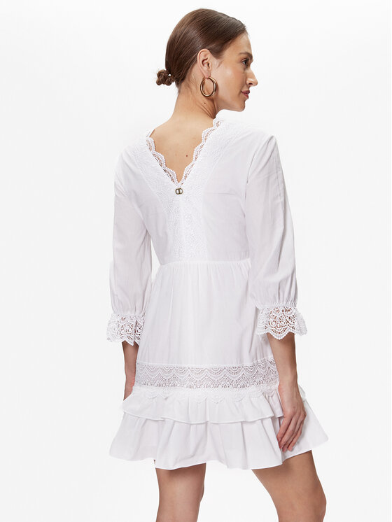 TWINSET TWINSET Vasarinė suknelė 231TT2151 Balta Regular Fit
