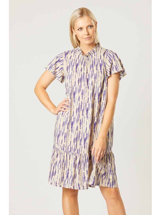 QUIOSQUE QUIOSQUE Každodenní šaty LILAC STAIN DRESS Béžová Regular Fit