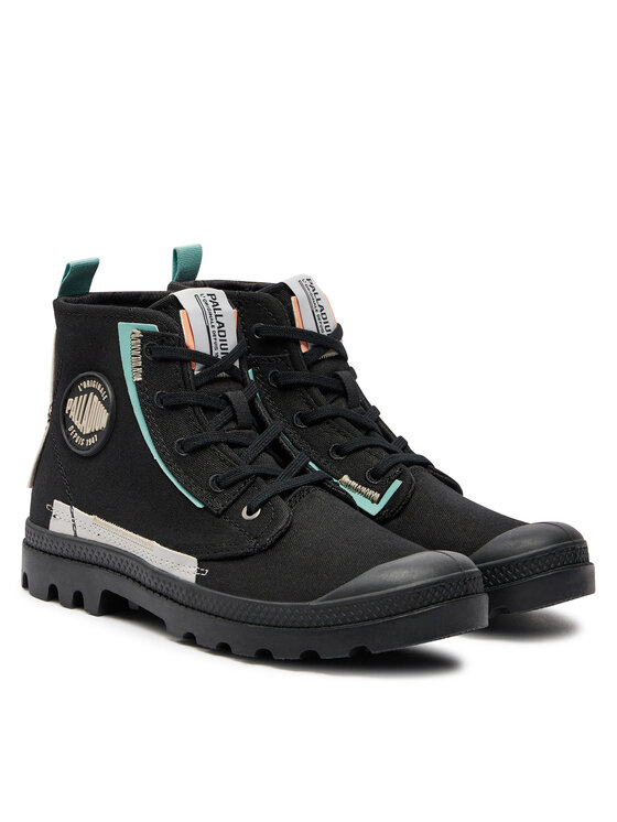 Palladium Palladium Schnürstiefeletten PAMPA UNDERLAYER 99183-008-M Schwarz