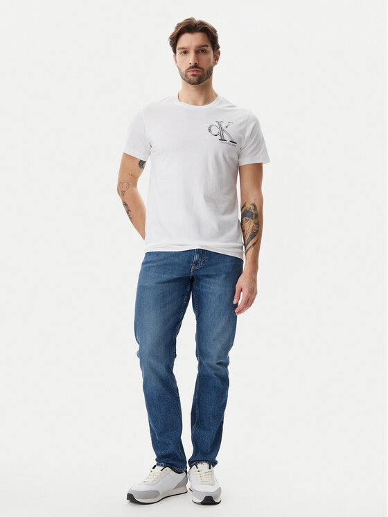 Calvin Klein Jeans Calvin Klein Jeans T-shirt Meta Monogram J30J325498 Bianco Regular Fit