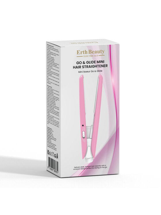 Erthskin London Erthskin London Mini Prostownica Go & Glide – Różowa Ozdoby do włosów