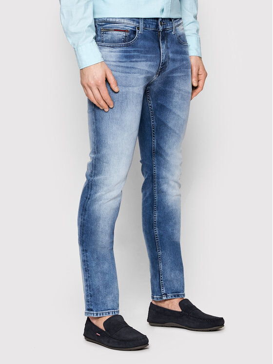 Tommy Jeans Jeans Hlače Scanton DM0DM09554 Modra Slim Fit