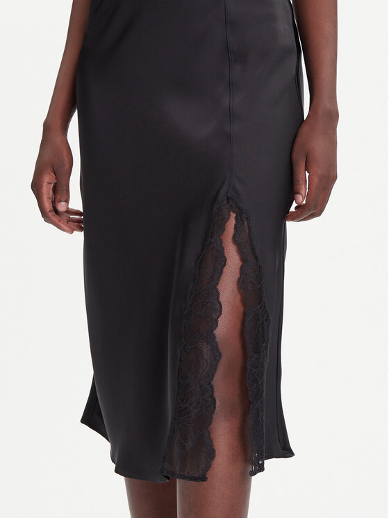 Calvin Klein Calvin Klein Midi sukně LV044C672G Černá Regular Fit
