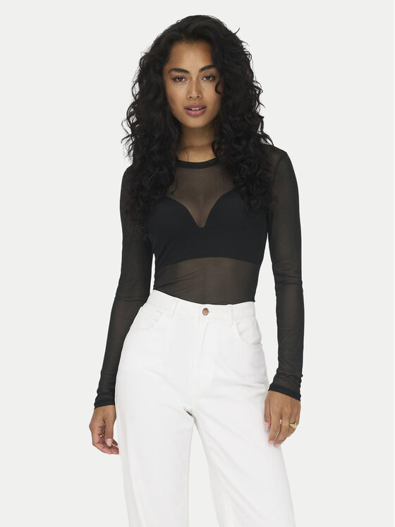 JDY JDY Majica Elsa 15303787 Crna Slim Fit