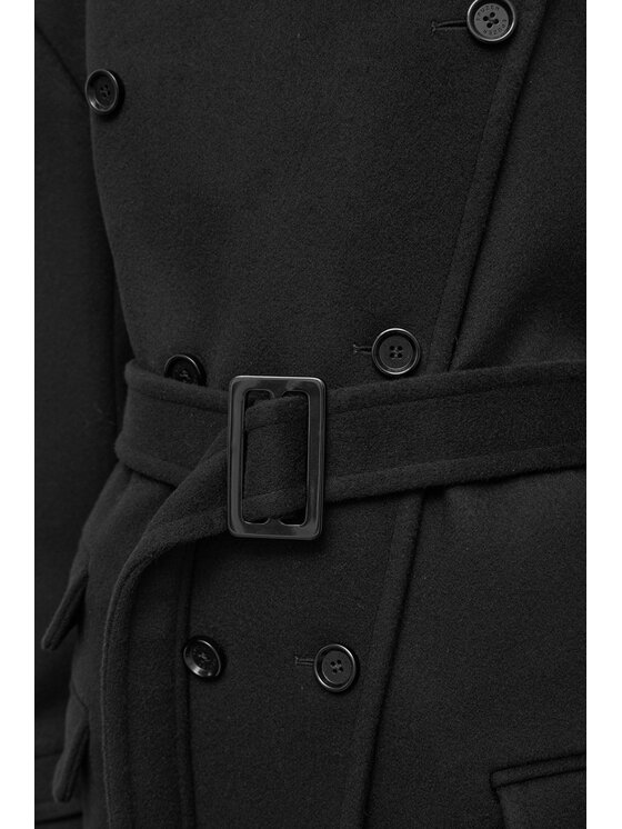 Epuzer Epuzer Płaszcz przejściowy Noir Command Czarny Standard Fit