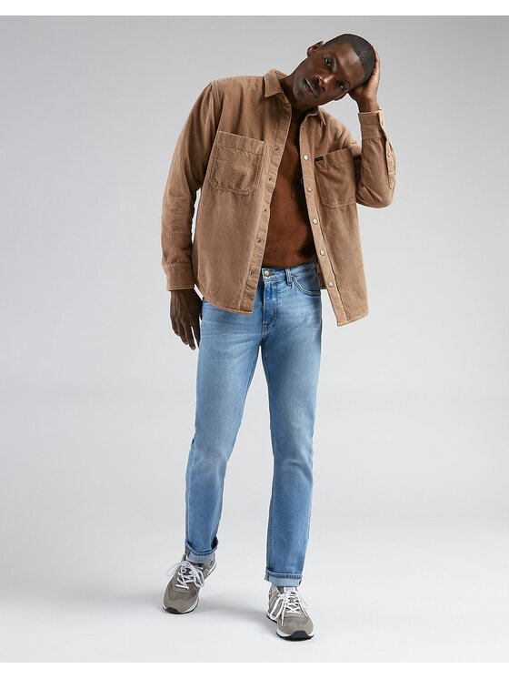 Lee Lee Jeansy DAREN ZIP FLY Niebieski Straight Leg