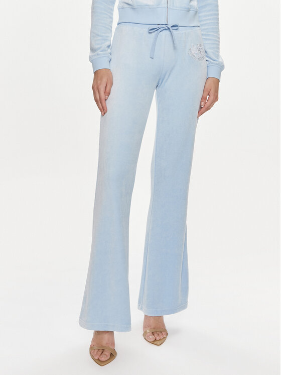 Juicy Couture Juicy Couture Pantaloni trening Heritage Dog JCBBJ223814 Albastru celest Slim Fit