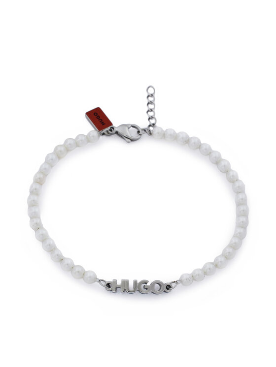 HUGO Bransoletka E-Smallpearl-Bra 50544521 Biały