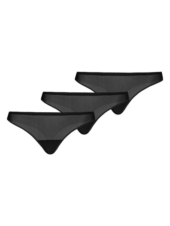 Stringi, rozmiar L, Czarne, damskie siateczkowe Nikola