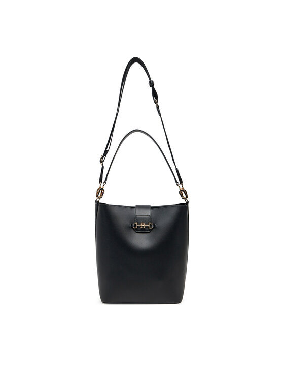 Tommy Hilfiger Tommy Hilfiger Borsetta Heritage Leather Bucket AW0AW17396 Nero