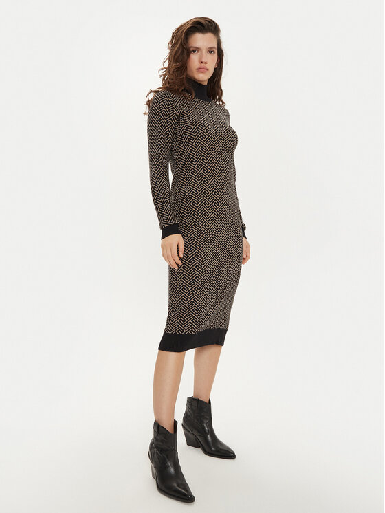 Vero Moda Vero Moda Pletena obleka Aria 10314462 Črna Slim Fit
