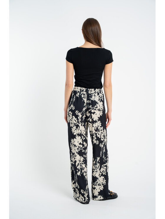 CLICK CLICK Kalhoty z materiálu 30-435 Černá Relaxed Fit