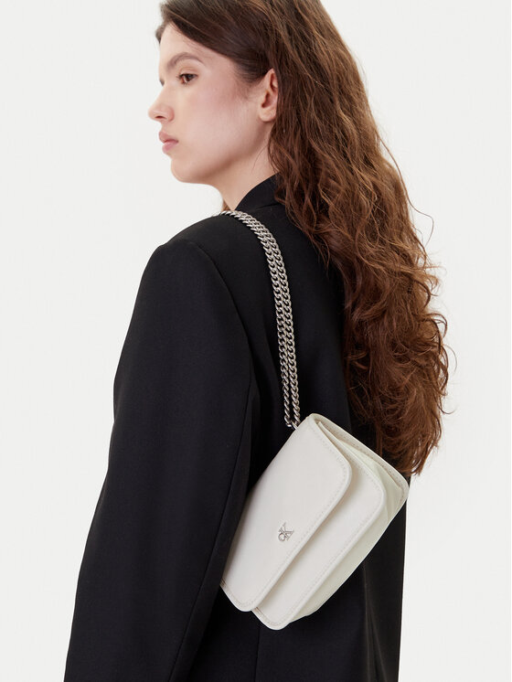 Calvin Klein Jeans Calvin Klein Jeans Rankinė Chain Mini Ew Flap LV04K3085G Écru