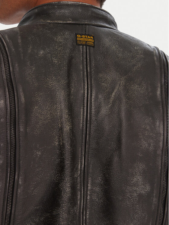 G-Star Raw G-Star Raw Kožená bunda D26931-E082 Šedá Regular Fit