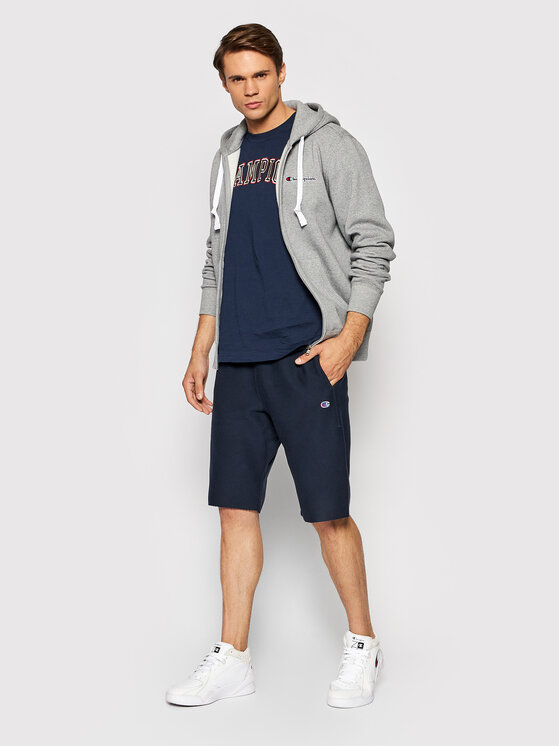 Felpa Small Script Logo 216477 Grigio Regular Fit