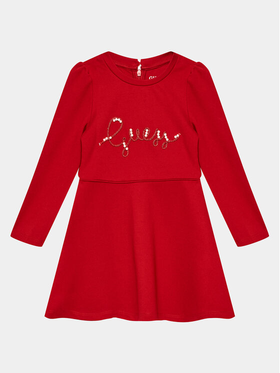 Guess Rochie de zi K3BK10 KAUH0 Roșu Regular Fit