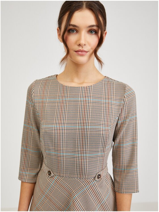 Orsay Orsay Sukienka 422178-048000__42 Brązowy Regular Fit