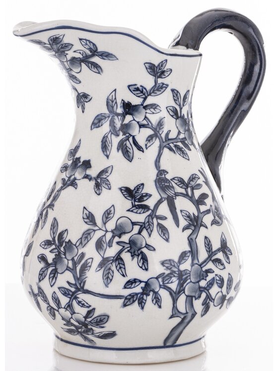 MIAhome MIAhome Dzbanek porcelanowy dekoracyjny MODELLO BLU z misą Biały