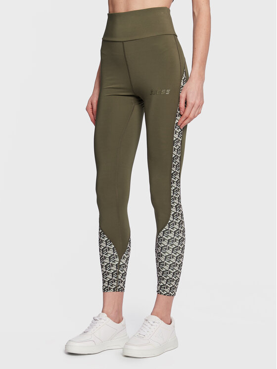 Guess Guess Legingi Debra V3RB05 MC03W Zaļš Slim Fit
