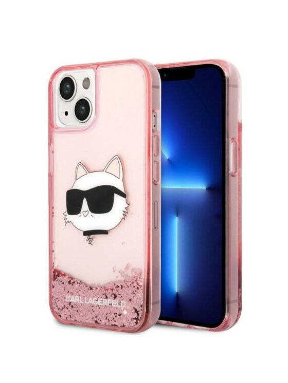 Etui na telefon KARL LAGERFELD, Różowe, iPhone 14 Plus