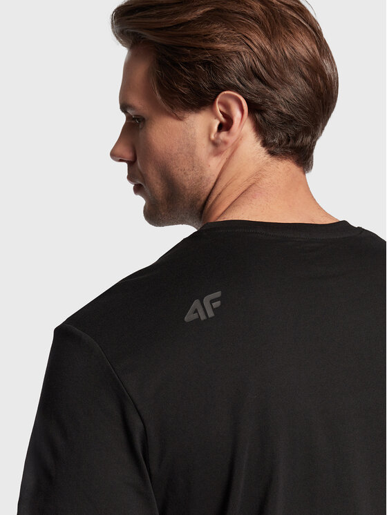 4F 4F T-Shirt H4Z22-TSM353 Czarny Regular Fit
