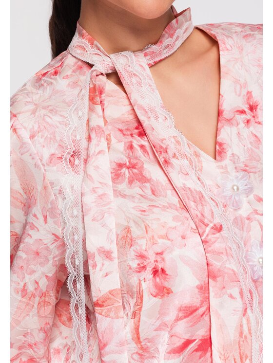 Ombre Ombre Koszula OW-SH-E0033 Różowy Loose Fit
