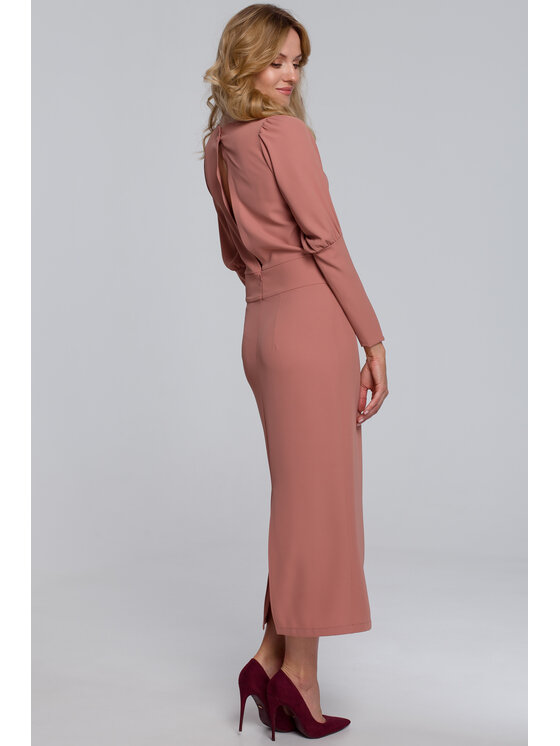 Makover Makover Abito da sera K079 Rosa Regular Fit