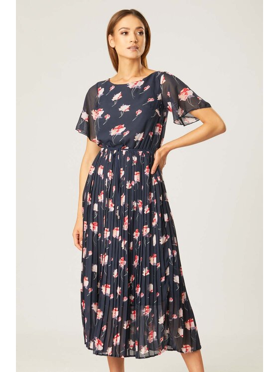 QUIOSQUE QUIOSQUE Sukienka codzienna 4LT003 Granatowy Regular Fit
