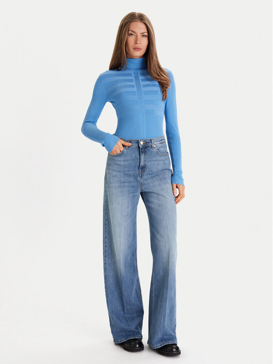 Morgan Morgan Rollkragenpullover 132-MENTOS.M Blau Slim Fit