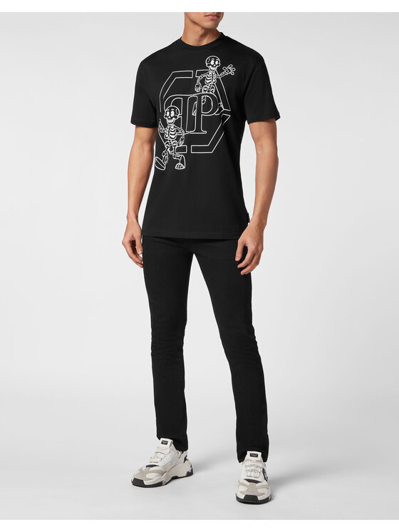 PHILIPP PLEIN PHILIPP PLEIN T-Shirt 9857 Czarny Regular Fit