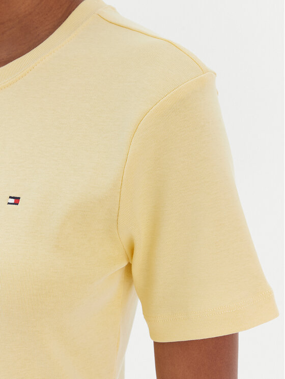 Tommy Hilfiger Tommy Hilfiger T-krekls New Cody WW0WW40587 Dzeltens Slim Fit