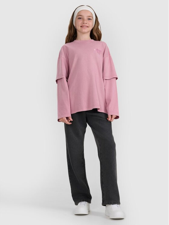 4F 4F Longsleeve 4FJRAW25TLONF543-54S Ροζ Oversize