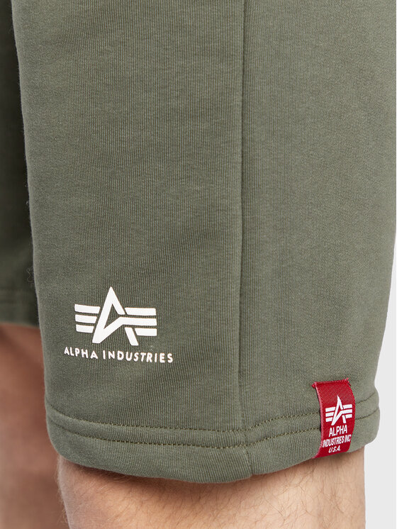 Alpha Industries Alpha Industries Szorty sportowe Basic 116363 Zielony Regular Fit