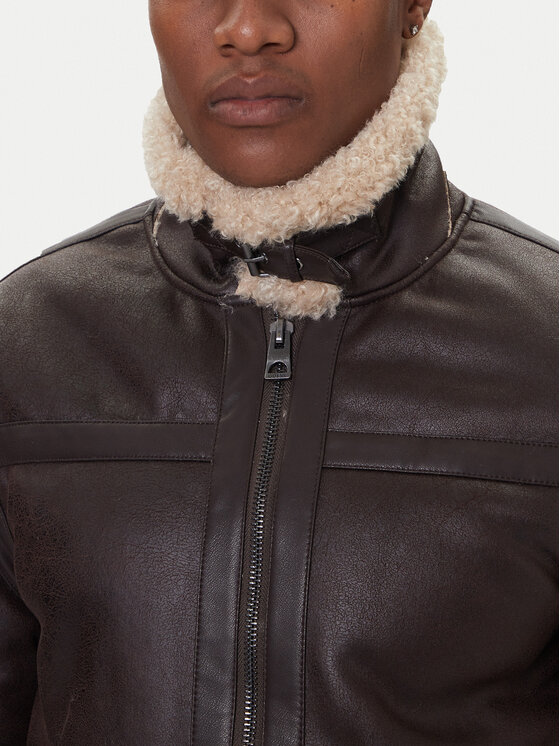 Guess Guess Cappotto in shearling M5BL28 W2310 Marrone Regular Fit