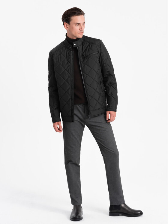 Ombre Ombre Zimní bunda OM-JALP-22FW-006 Černá Regular Fit