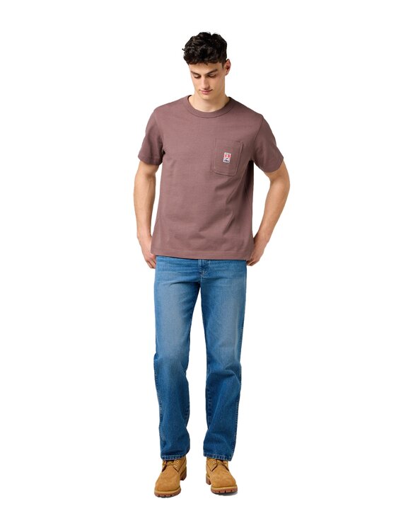 Wrangler Wrangler T-shirt 112371500 Marrone Relaxed Fit