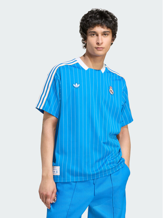 adidas adidas Koszulka techniczna Real Madrid Terrace Icons Jersey Niebieski jasny Loose Fit