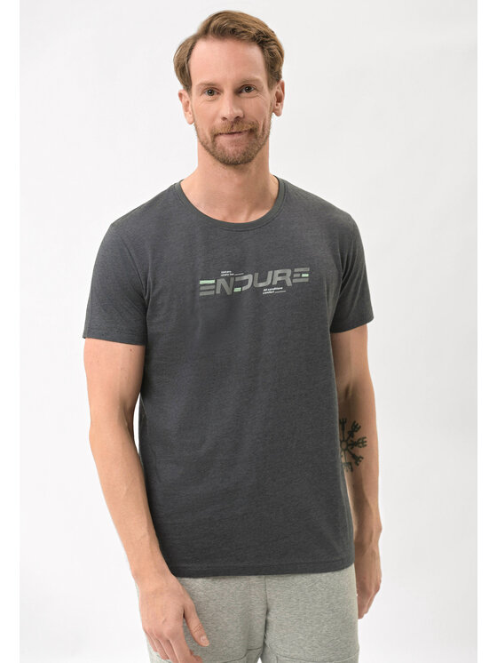 Volcano Volcano T-Shirt T-ENDE Szary Regular Fit