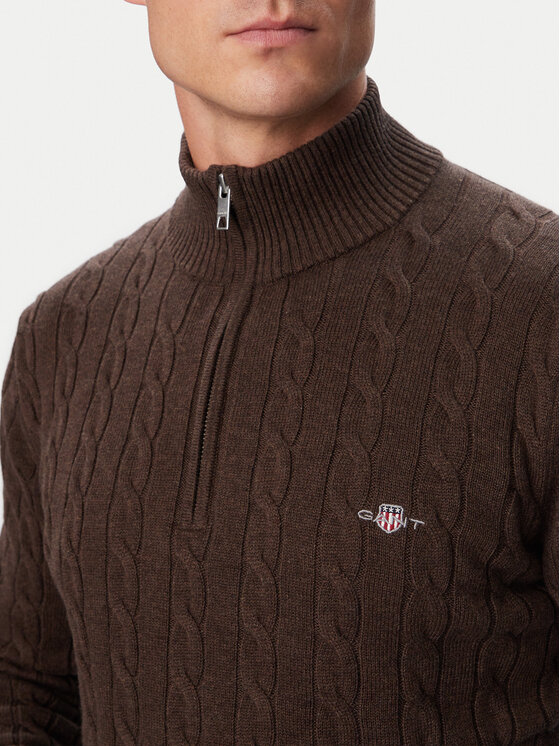 Gant Gant Пуловер 8050603 Кафяв Regular Fit