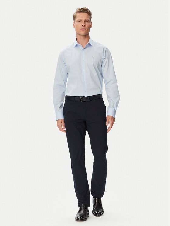 Tommy Hilfiger Tommy Hilfiger Риза MW0MW45307 Светлосин Regular Fit