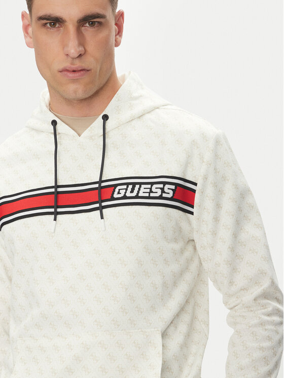 Guess Guess Bluza New Korbin Z4BQ30 FL04Q Biały Regular Fit