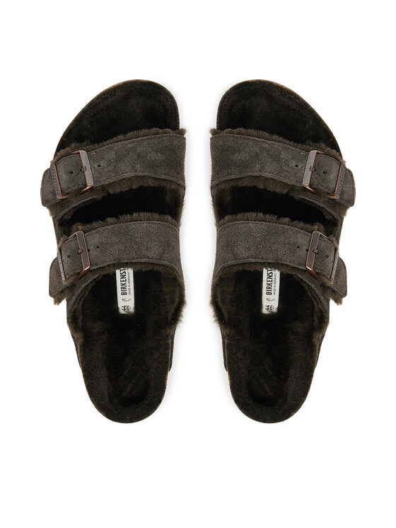 Birkenstock Birkenstock Klapki Arizona Shearling 1020566 Brązowy