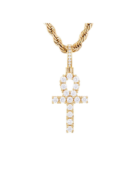 ICED STUFF ICED STUFF Μενταγιόν Micro Ankh Χρυσό