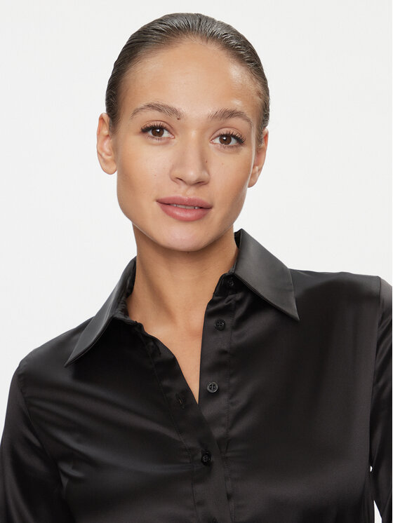 Liu Jo Liu Jo Rochie tip cămașă MF3401 T3450 Negru Regular Fit