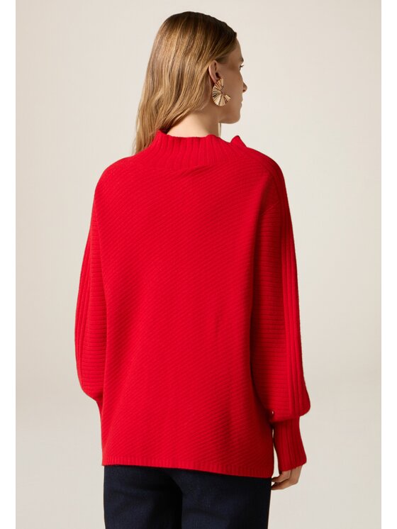 Oltre Oltre Maglione M124E002124N016 Rosso Over Fit