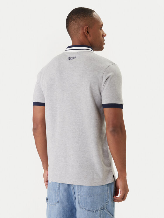 Reebok Reebok Тениска с яка и копчета Arter RK25548CCM Сив Regular Fit